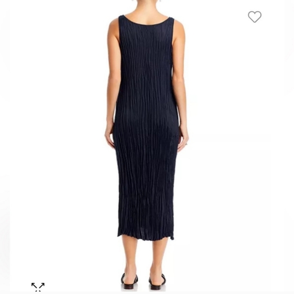 Eileen Fisher Crushed Cupro Scoop Neck Dress - Picture 6 of 7
